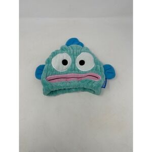 Sanrio Hangyodon Plush Hair Drying Cap Teal Blue Kawaii Spa Turban 2022